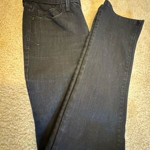 NYDJ Marilyn Straight Jeans Dark Wash Lift Tuck Size 2